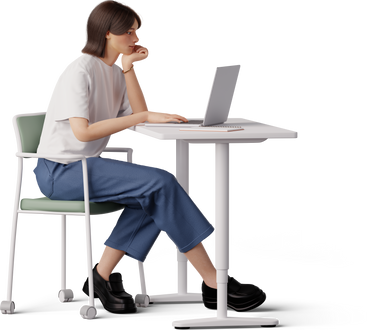 3d-hygge-young-woman-working-at-desk